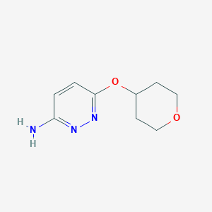 molecular formula C9H13N3O2 B13989085 6-(Tetrahydro-2H-pyran-4-yloxy)-3-pyridazinamine 