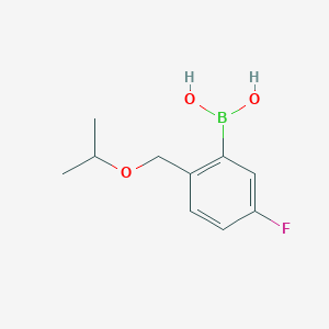 molecular formula C10H14BFO3 B1398912 5-Fluoro-2-(isopropoxymethyl)phenylboronic acid CAS No. 1333392-80-5