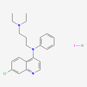 molecular formula C22H27ClIN3 B13989135 N'-(7-chloroquinolin-4-yl)-N,N-diethyl-N'-phenylpropane-1,3-diamine;hydroiodide CAS No. 5439-75-8