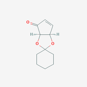 molecular formula C11H14O3 B139892 (1R,2R)-1,2-Dihydroxy-3-cyclopropen-5-one 1,2-Cyclohexyl Ketal CAS No. 111005-65-3
