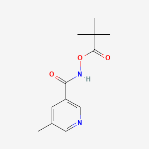 molecular formula C12H16N2O3 B13989213 (5-Methylpyridin-3-yl)formamido 2,2-dimethylpropanoate 