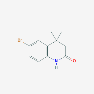 molecular formula C11H12BrNO B139893 6-Bromo-3,4-dihydro-4,4-dimethylquinolin-2(1H)-one CAS No. 135631-90-2