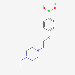molecular formula C14H23BN2O3 B1398948 4-(2-(4-Ethylpiperazin-1-yl)ethoxy)phenylboronic acid CAS No. 1313736-64-9