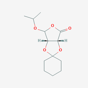 molecular formula C13H20O5 B139896 (3Ar,6aS)-6-propan-2-yloxyspiro[6,6a-dihydro-3aH-furo[3,4-d][1,3]dioxole-2,1'-cyclohexane]-4-one CAS No. 186790-80-7