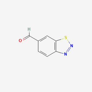 molecular formula C7H4N2OS B13989628 1,2,3-Benzothiadiazole-6-carbaldehyde 