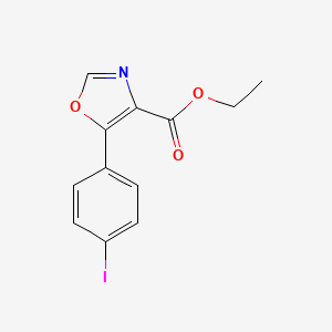 molecular formula C12H10INO3 B1398963 5-(4-Iodophenyl)-oxazole-4-carboxylic acid ethyl ester CAS No. 916674-32-3