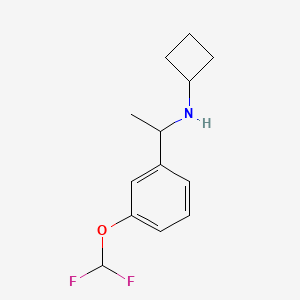 N-{1-[3-(difluoromethoxy)phenyl]ethyl}cyclobutanamine