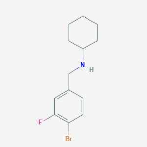 molecular formula C13H17BrFN B1398993 N-(4-bromo-3-fluorobenzyl)cyclohexanamine CAS No. 1248786-61-9