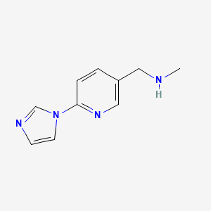 molecular formula C10H12N4 B1398999 N-{[6-(1H-Imidazol-1-yl)pyridin-3-yl]methyl}-N-methylamine CAS No. 1247863-65-5