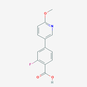 2-Fluoro-4-(6-methoxypyridin-3-yl)benzoic acid