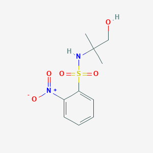 molecular formula C10H14N2O5S B13990078 N-(1-hydroxy-2-methylpropan-2-yl)-2-nitrobenzenesulfonamide 