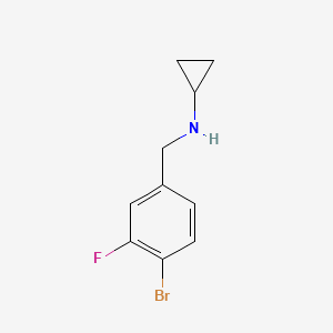N-[(4-bromo-3-fluorophenyl)methyl]cyclopropanamine