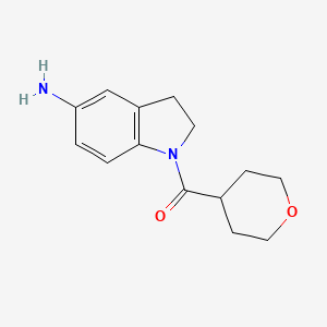1-(Oxane-4-carbonyl)-2,3-dihydro-1H-indol-5-amine