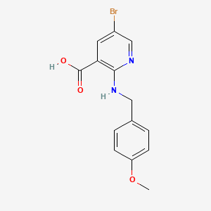5-Bromo-2-((4-methoxybenzyl)amino)nicotinic acid