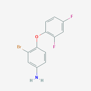 molecular formula C12H8BrF2NO B1399023 3-Bromo-4-(2,4-difluorophenoxy)aniline CAS No. 1284999-83-2
