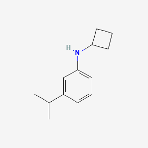 molecular formula C13H19N B1399027 N-cyclobutyl-3-(propan-2-yl)aniline CAS No. 1248772-01-1
