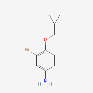 B1399030 3-Bromo-4-cyclopropylmethoxyphenylamine CAS No. 1250293-03-8