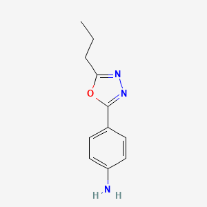 4-(5-Propyl-1,3,4-oxadiazol-2-yl)aniline