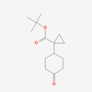 molecular formula C14H22O3 B13990456 tert-butyl 1-(4-oxocyclohexyl)cyclopropane-1-carboxylate 