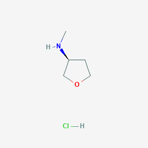 molecular formula C5H12ClNO B1399067 (S)-N-methyltetrahydrofuran-3-amine hydrochloride CAS No. 1292324-44-7