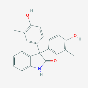 molecular formula C22H19NO3 B139907 2H-Indol-2-one, 1,3-dihydro-3,3-bis(4-hydroxy-3-methylphenyl)- CAS No. 47465-97-4
