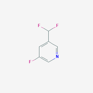 molecular formula C6H4F3N B1399071 3-(Difluoromethyl)-5-fluoropyridine CAS No. 1374659-37-6