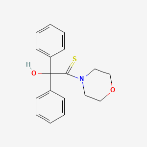 molecular formula C18H19NO2S B13990717 2-Hydroxy-1-(morpholin-4-yl)-2,2-diphenylethane-1-thione CAS No. 59408-58-1