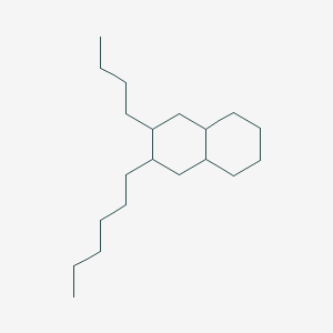 molecular formula C20H38 B13990747 Naphthalene, 2-butyl-3-hexyldecahydro- CAS No. 66455-55-8