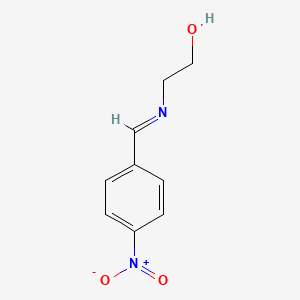 molecular formula C9H10N2O3 B13990779 Ethanol,2-[[(4-nitrophenyl)methylene]amino]- CAS No. 19394-08-2
