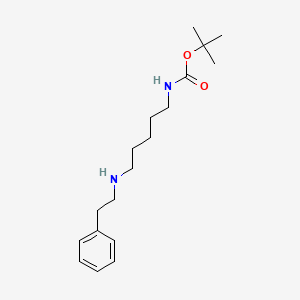 molecular formula C18H30N2O2 B1399078 CarbaMic acid, N-[5-[(2-phenylethyl)aMino]pentyl]-, 1,1-diMethylethyl ester CAS No. 1402612-60-5