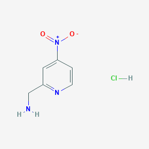 molecular formula C6H8ClN3O2 B1399081 (4-Nitropyridin-2-yl)methanamine hydrochloride CAS No. 1126854-42-9