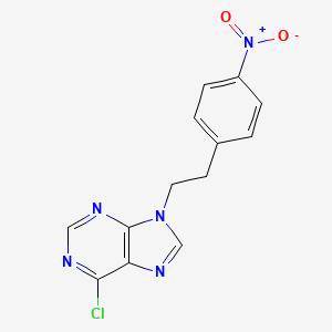 molecular formula C13H10ClN5O2 B13990833 6-Chloro-9-[2-(4-nitrophenyl)ethyl]-9h-purine CAS No. 33265-58-6