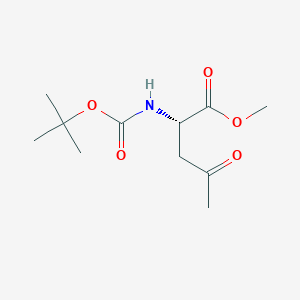 molecular formula C11H19NO5 B1399084 (S)-methyl 2-((tert-butoxycarbonyl)amino)-4-oxopentanoate CAS No. 329912-47-2