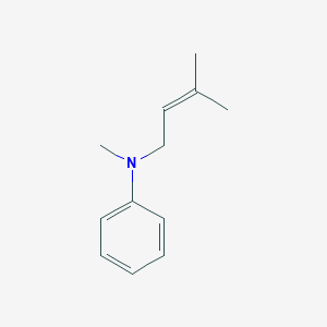 molecular formula C12H17N B13990845 Benzenamine, N-methyl-N-(3-methyl-2-butenyl)- CAS No. 10229-37-5