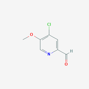 molecular formula C7H6ClNO2 B1399086 4-Chloro-5-methoxypyridine-2-carbaldehyde CAS No. 1060801-63-9