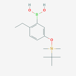 molecular formula C14H25BO3Si B13990862 [5-[Tert-butyl(dimethyl)silyl]oxy-2-ethylphenyl]boronic acid 