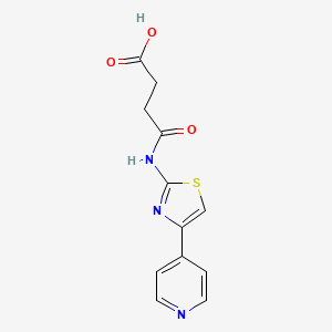 molecular formula C12H11N3O3S B1399087 4-Oxo-4-((4-(pyridin-4-yl)thiazol-2-yl)amino)butanoic acid CAS No. 1328814-77-2