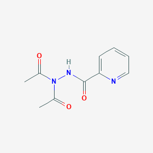 molecular formula C10H11N3O3 B13990921 2-Pyridinecarboxylic acid, 2,2-diacetylhydrazide CAS No. 54571-11-8