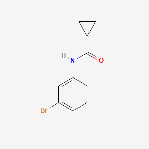 molecular formula C11H12BrNO B1399093 N-(3-bromo-4-methylphenyl)cyclopropanecarboxamide CAS No. 882679-93-8
