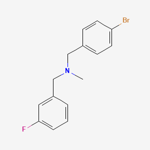 [(4-Bromophenyl)methyl][(3-fluorophenyl)methyl]methylamine
