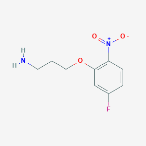molecular formula C9H11FN2O3 B1399098 3-(5-Fluoro-2-nitrophenoxy)propan-1-amine CAS No. 1178635-16-9