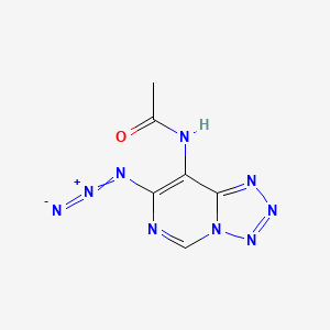 molecular formula C6H5N9O B13990984 N-(7-azidotetrazolo[1,5-c]pyrimidin-8-yl)acetamide CAS No. 3210-48-8