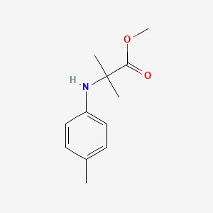 molecular formula C12H17NO2 B1399101 Methyl 2-methyl-2-[(4-methylphenyl)amino]propanoate CAS No. 1183683-27-3