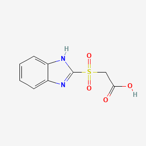 molecular formula C9H8N2O4S B13991023 2-Benzimidazolylsulfonylacetic acid CAS No. 73623-43-5