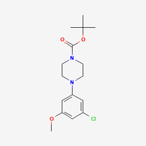 molecular formula C16H23ClN2O3 B13991038 tert-Butyl 4-(3-chloro-5-methoxyphenyl)piperazine-1-carboxylate 