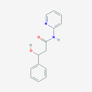 molecular formula C14H14N2O2 B13991078 3-hydroxy-3-phenyl-N-pyridin-2-ylpropanamide CAS No. 16054-89-0