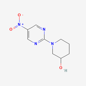 molecular formula C9H12N4O3 B1399109 1-(5-Nitropyrimidin-2-yl)piperidin-3-ol CAS No. 1250542-21-2