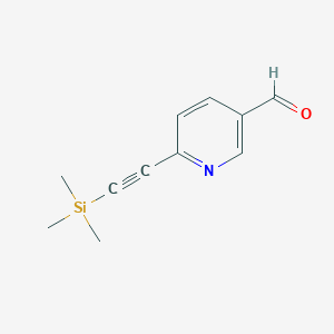 molecular formula C11H13NOSi B13991092 6-((Trimethylsilyl)ethynyl)nicotinaldehyde 