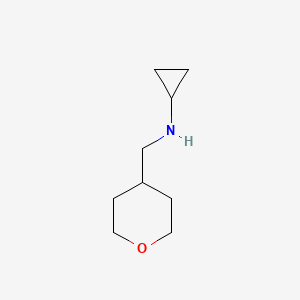 molecular formula C9H17NO B1399110 Cyclopropyl-(tetrahydro-pyran-4-ylmethyl)-amine CAS No. 911114-96-0