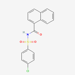 molecular formula C17H12ClNO3S B13991130 N-[(4-chlorophenyl)sulfonyl]-1-naphthamide CAS No. 22187-57-1